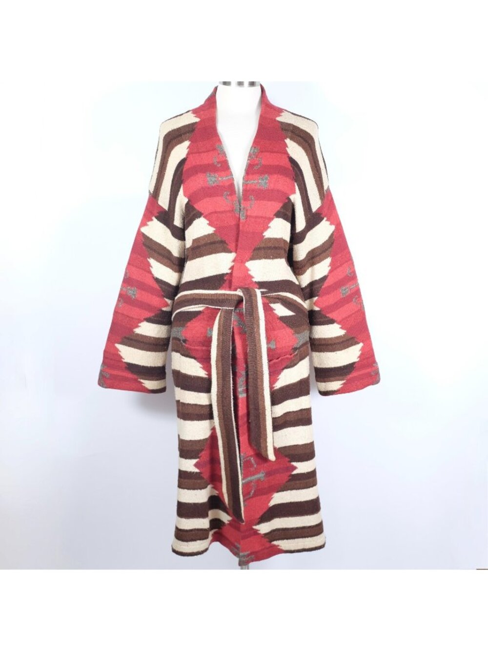 Vintage Ralph Lauren Collection sz S sweater cardigan Southwestern Aztec Striped